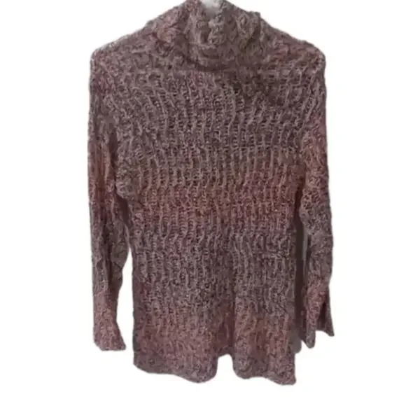 ( 237 )COLDWATER CREEK MULTI COLORED LONG SLEEVES COWL NECKLINE PULLOVER - Picture 4 of 4